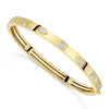 18ct Yellow Gold Seven Stone Fancy Cut Diamond Rubover Set Bangle