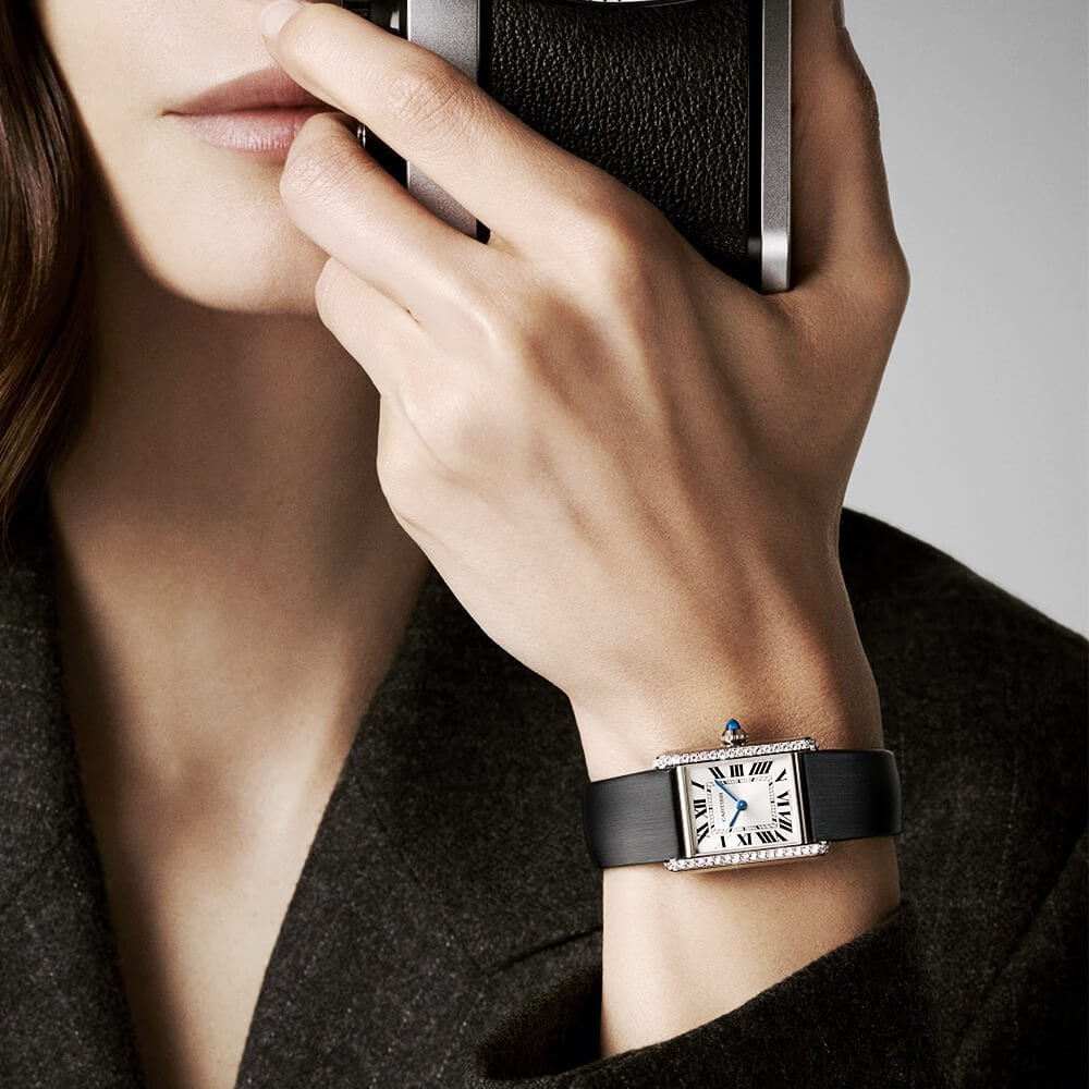 Cartier tank diamonds hot sale