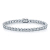 Platinum Round Brilliant Cut Diamond Tennis Bracelet