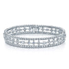 Berry's 18ct White Gold Fancy Cut Three Row Diamond Bracelet - Berry's Jewellers