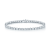 Platinum Claw Set Emerald Cut Diamond Tennis Bracelet