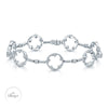 OPEIA Collection 18ct White Gold Diamond Fancy Circle line Bracelet