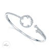 OPEIA Collection 18ct White Gold Diamond Fancy Circle Bangle