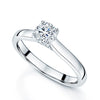 Berry's Platinum GIA Certificated 0.60 Carat Round Brilliant Cut Diamond Ring With A Diamond Under Bezel - Berry's Jewellers