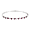 18ct White Gold Ruby And Diamond Bangle