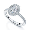 Berry's Platinum GIA Certificated Oval Cut Diamond Ring With A Halo Surround And Diamond Shoulders - Berry's Jewellers