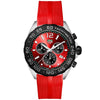 TAG Heuer Formula 1 43mm Red Dial Men's Rubber Strap Chronograph Watch - Berry's Jewellers