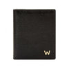 W Collection Black Leather ID Card Case