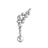 Moonlight Grapes Silver Single Drop Right Ear Cuff