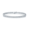 Platinum Round Brilliant Cut Diamond Tennis Bracelet