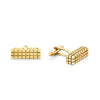 18ct Yellow Gold Rectangular Chequered Cufflinks