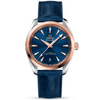 Seamaster Aqua Terra 38mm Two-Tone Blue Dial & Leather Strap Watch