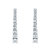 18ct White Gold Graduating Diamond Drop Earrings