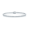 18ct White Gold Round Brilliant Cut Diamond Claw Set Tennis Bracelet